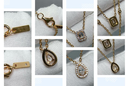 [⭐Mirelle]MY TWIN 2 ROW DIAMOND NECKLACE