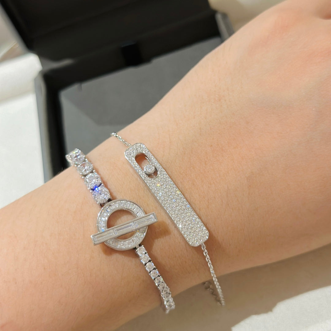 [⭐Mirelle]MOVE CLASSIQUE DIAMOND PAVED BRACELET