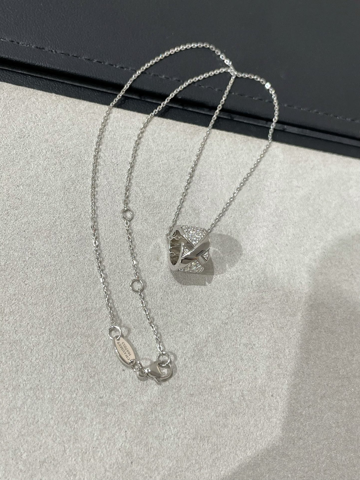 [⭐Mirelle]LIENS EVIDENCE DIAMOND PAVED NECKLACE