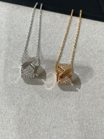 [⭐Mirelle]LIENS EVIDENCE DIAMOND PAVED NECKLACE