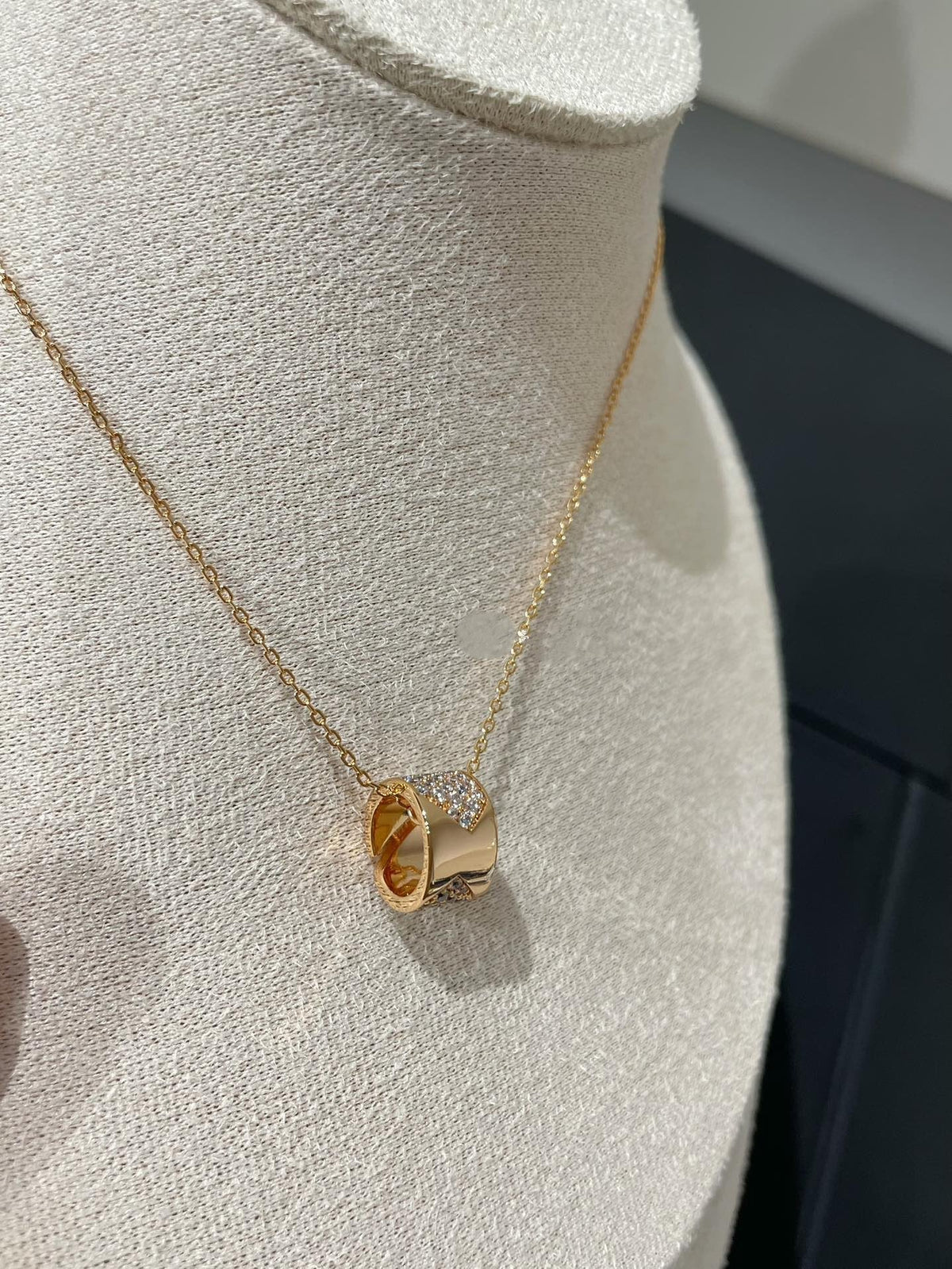 [⭐Mirelle]LIENS EVIDENCE DIAMOND PAVED NECKLACE