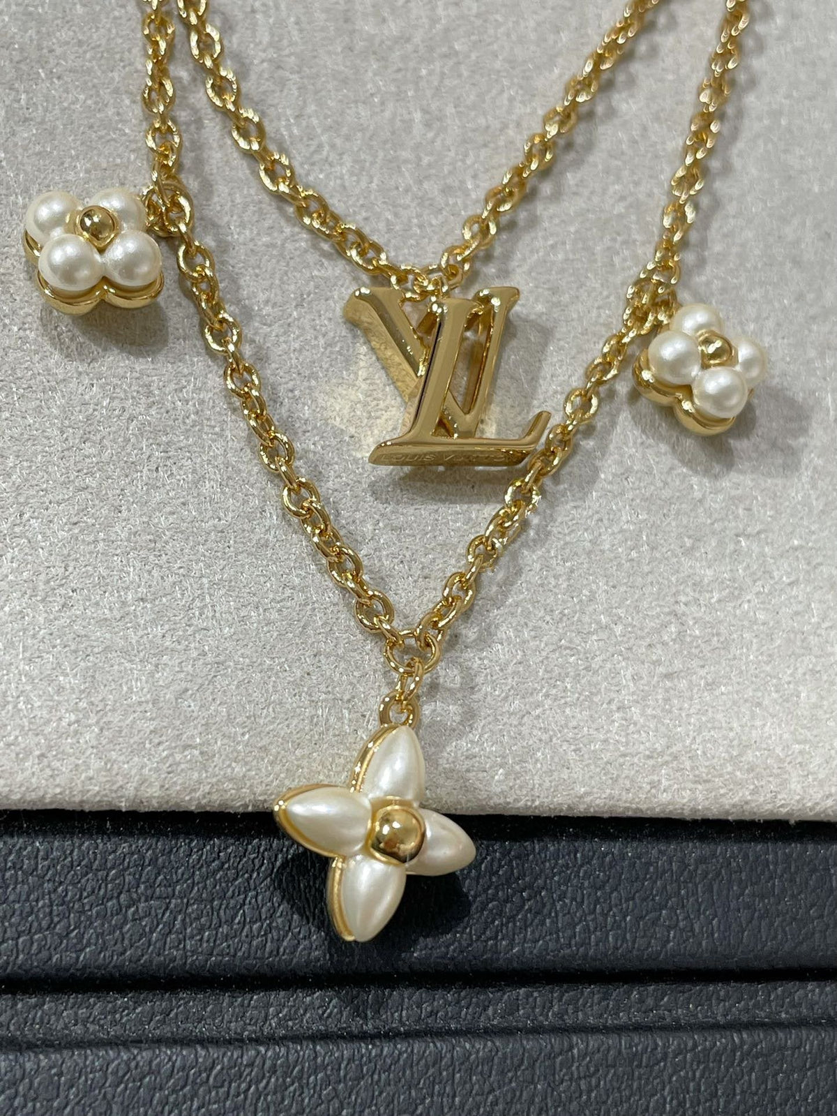 [⭐Mirelle]FLOWERGRAM GOLD MOP DOUBLE ROW NECKLACE