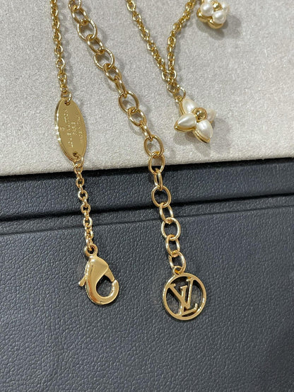 [⭐Mirelle]FLOWERGRAM GOLD MOP DOUBLE ROW NECKLACE