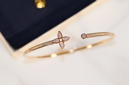 [⭐Mirelle]IDYLLE GOLD OPEN BRACELET DIAMOND PAVED