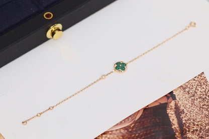 [⭐Mirelle]STAR AND SUN 4 MOTIF PINK GOLD MALACHITE BRACELET