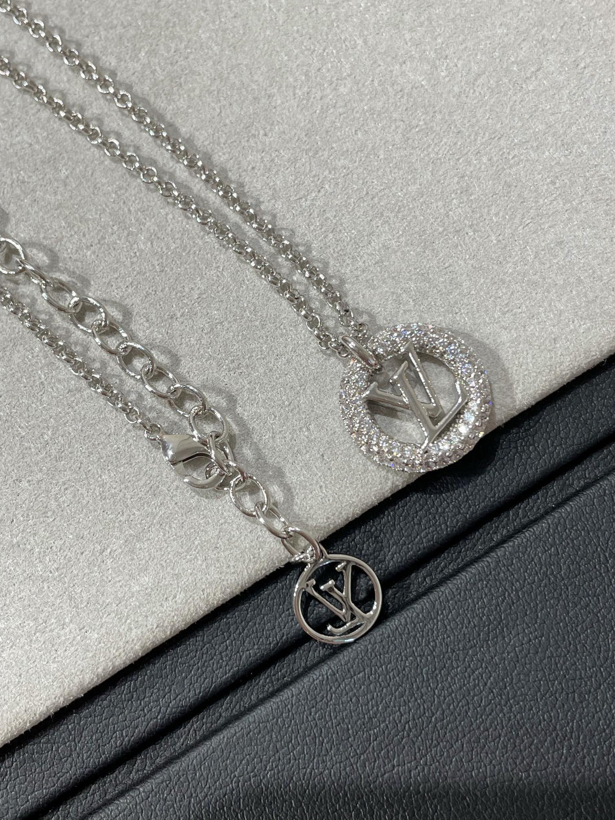 [⭐Mirelle]BY NIGHT DIAMOND PAVED NECKLACE
