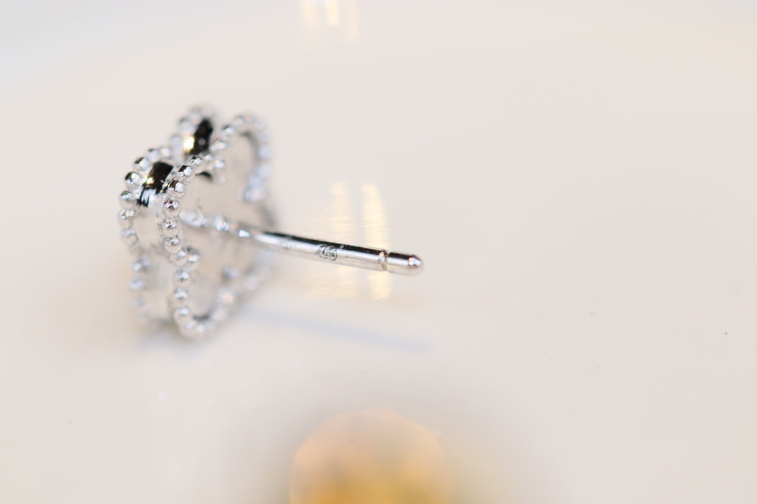 [⭐Mirelle]CLOVER MINI TURQUOISE SILVER STUD EARRINGS