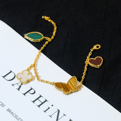 [⭐Mirelle]LUCKY SPRING 5 MOTIF GOLD BRACELET