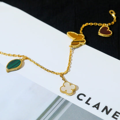 [⭐Mirelle]LUCKY SPRING 5 MOTIF GOLD BRACELET