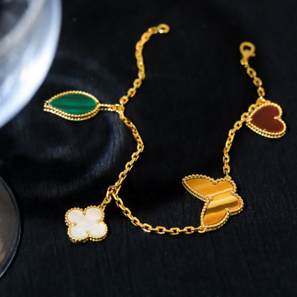[⭐Mirelle]LUCKY SPRING 5 MOTIF GOLD BRACELET