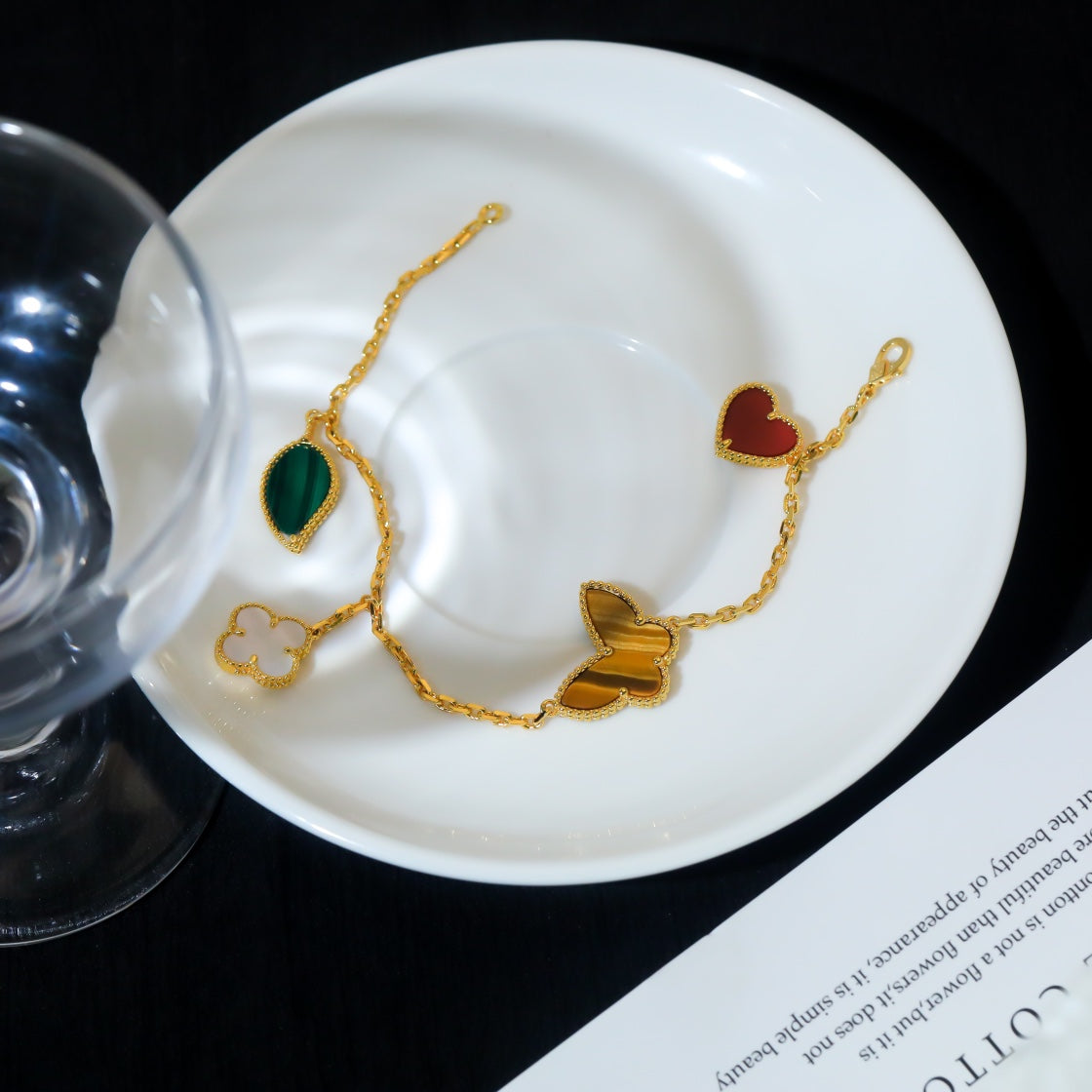 [⭐Mirelle]LUCKY SPRING 5 MOTIF GOLD BRACELET