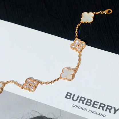[⭐Mirelle]CLOVER WHITE PEARL MOP 5 MOTIF BRACELET COLLECTION