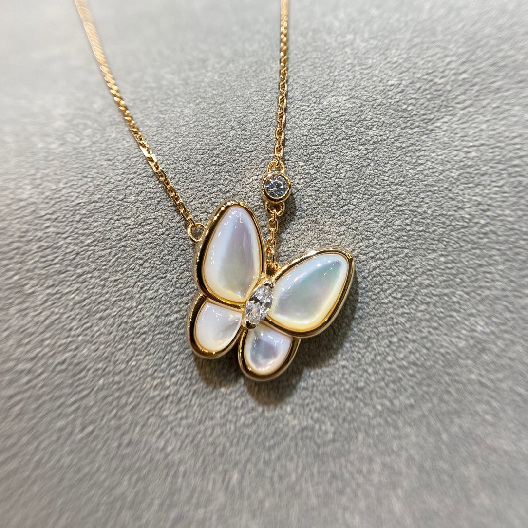 [⭐Mirelle]BUTTERFLY MOP DIAMOND NECKLACE