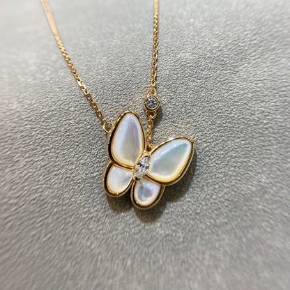 [⭐Mirelle]BUTTERFLY MOP DIAMOND NECKLACE