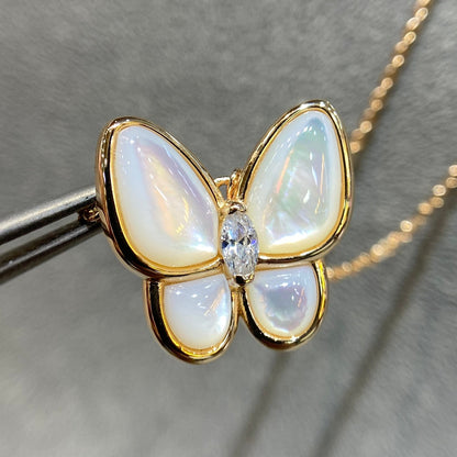 [⭐Mirelle]BUTTERFLY MOP DIAMOND NECKLACE