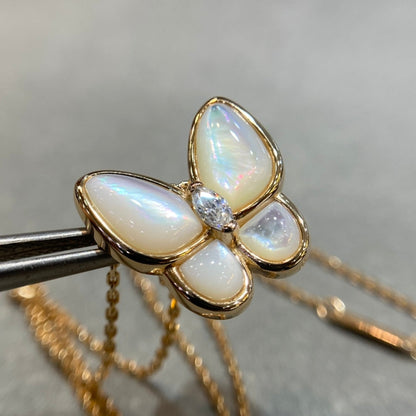 [⭐Mirelle]BUTTERFLY MOP DIAMOND NECKLACE