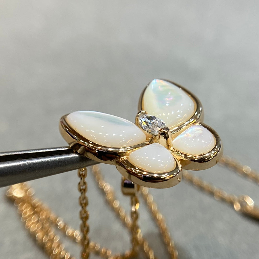 [⭐Mirelle]BUTTERFLY MOP DIAMOND NECKLACE