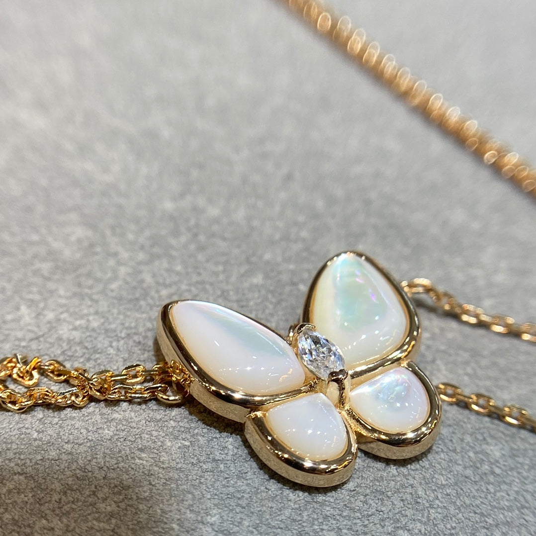 [⭐Mirelle]BUTTERFLY MOP DIAMOND NECKLACE