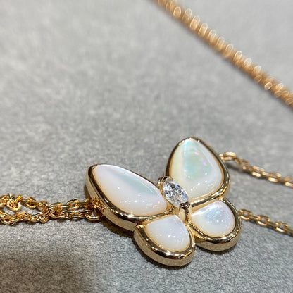 [⭐Mirelle]BUTTERFLY MOP DIAMOND NECKLACE