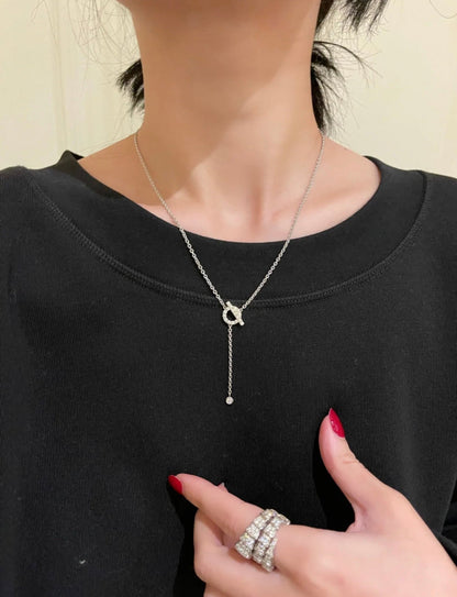 [⭐Mirelle]FINESSE SILVER DIAMOND NECKLACE