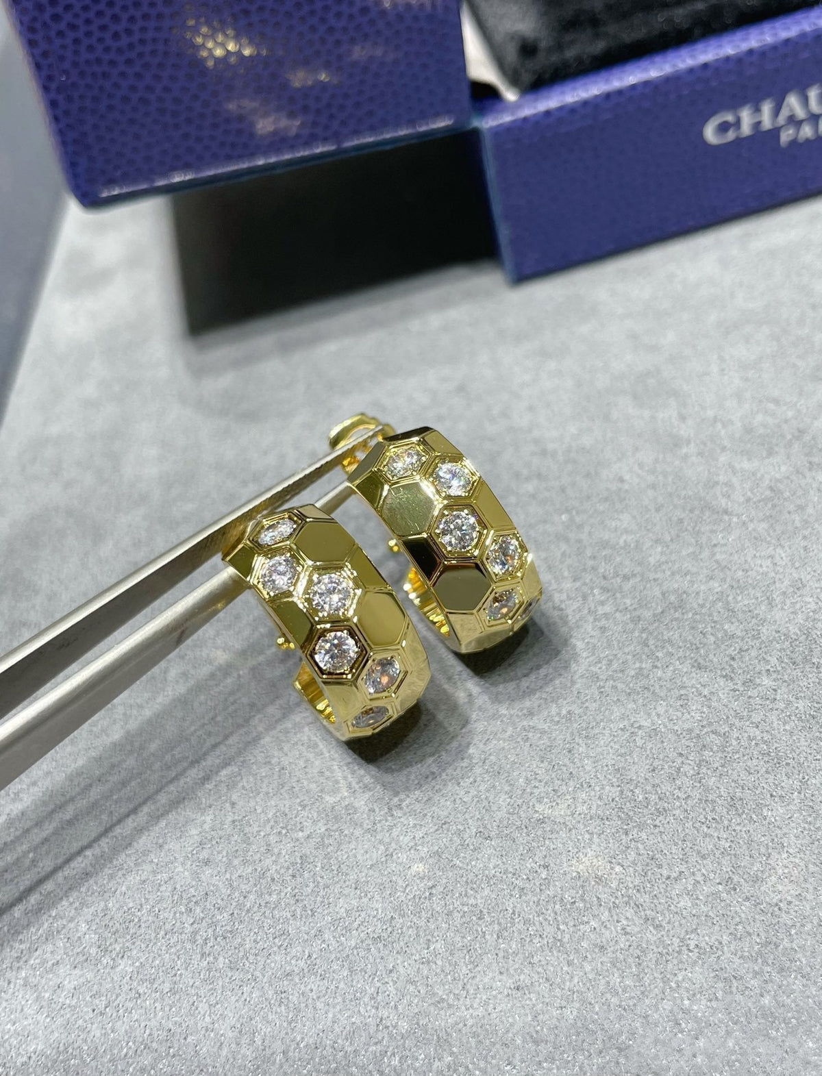 [⭐Mirelle]BEE LOVE DIAMOND HOOP EARRINGS