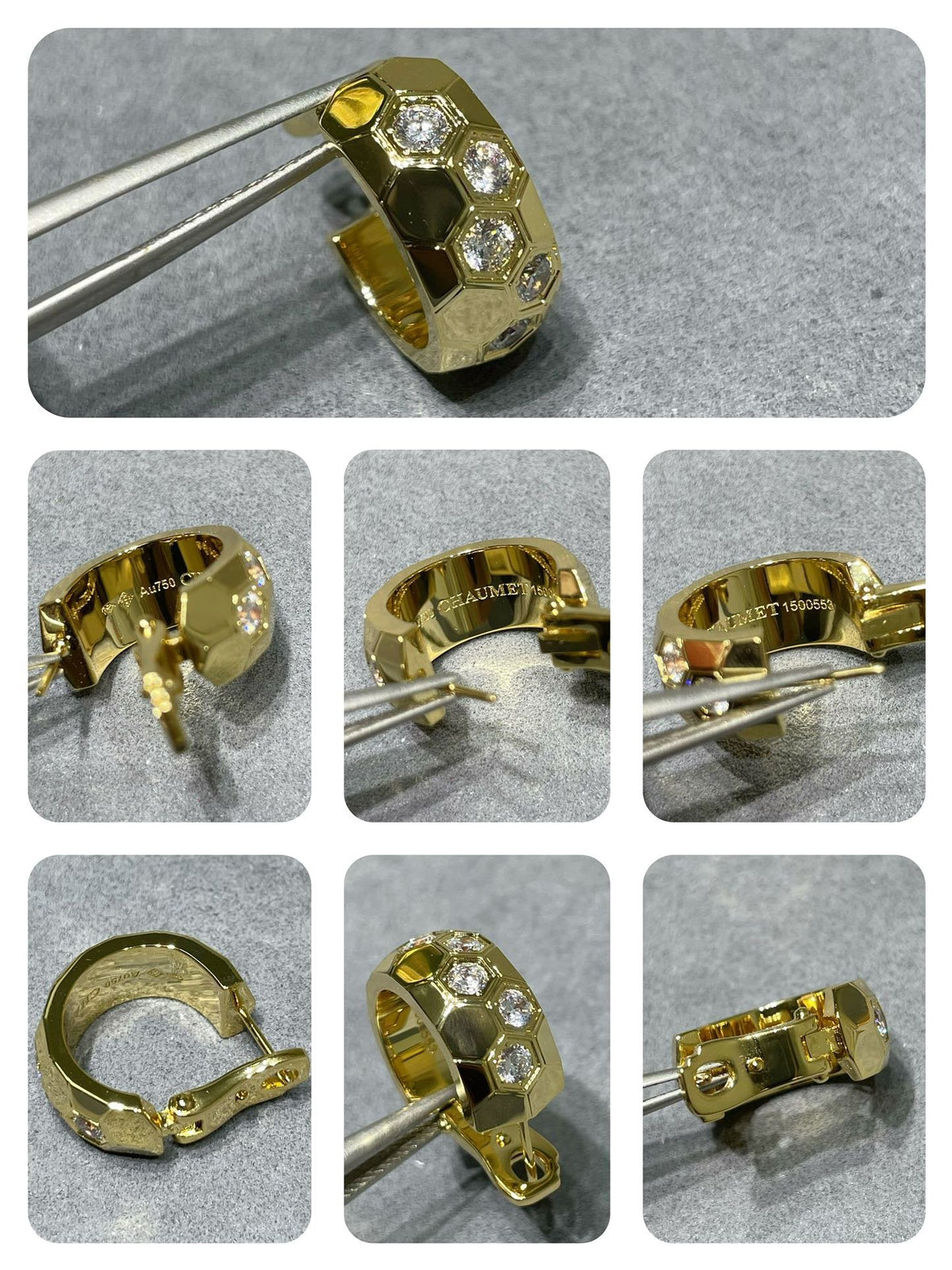 [⭐Mirelle]BEE LOVE DIAMOND HOOP EARRINGS