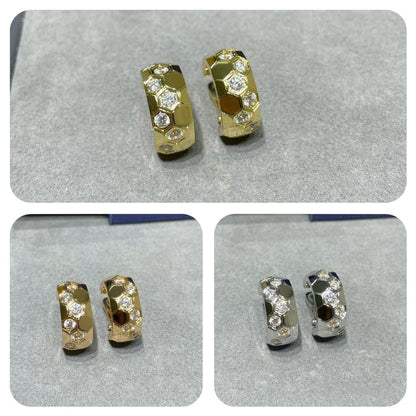 [⭐Mirelle]BEE LOVE DIAMOND HOOP EARRINGS