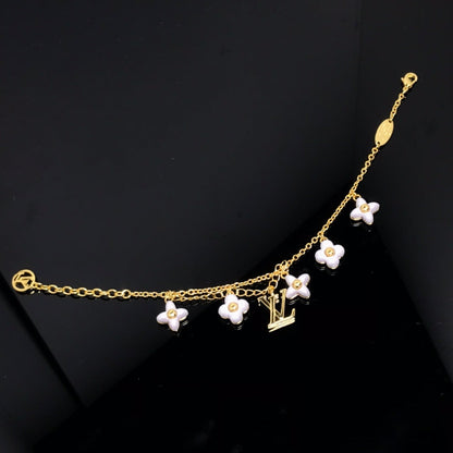 [⭐Mirelle]LOGO 6 MOTIF STAR AND SUN GOLD BRACELET