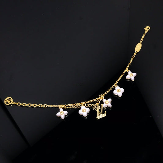 [⭐Mirelle]LOGO 6 MOTIF STAR AND SUN GOLD BRACELET