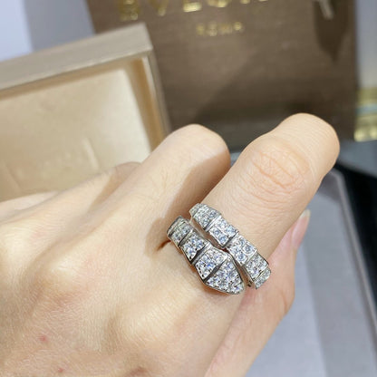 [⭐Mirelle]SERPENTI RING SILVER DIAMOND PAVED