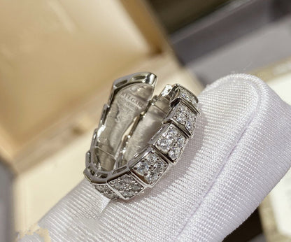 [⭐Mirelle]SERPENTI RING SILVER DIAMOND PAVED