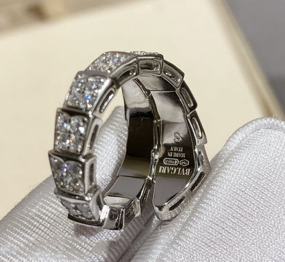 [⭐Mirelle]SERPENTI RING SILVER DIAMOND PAVED