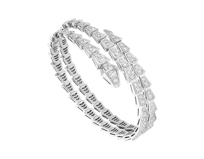 [⭐Mirelle]SERPENTI BRACELET SILVER DIAMOND DOUBLE ROW
