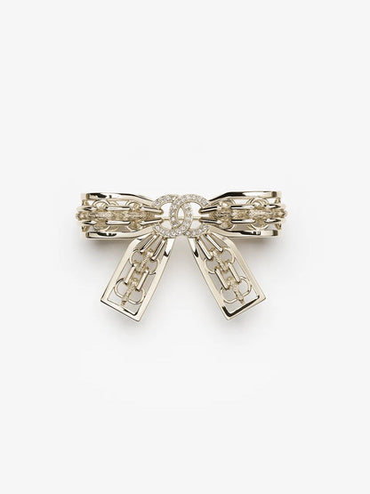 [⭐Mirelle]25K Hollow Bow Brooch