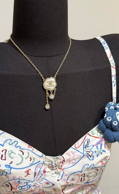 [⭐Mirelle]Cloud Pearl Mother-of-Pearl Diamond Chain Pendant Necklace