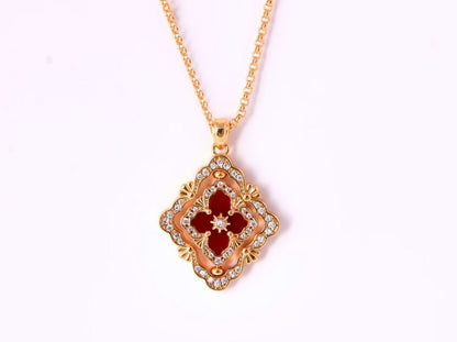 [⭐Mirelle] B.C.L ENAMEL ROTATING SINGLE-DIAMOND NECKLACE（Various colors）
