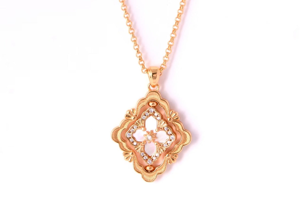 [⭐Mirelle] B.C.L ENAMEL ROTATING SINGLE-DIAMOND NECKLACE（Various colors）