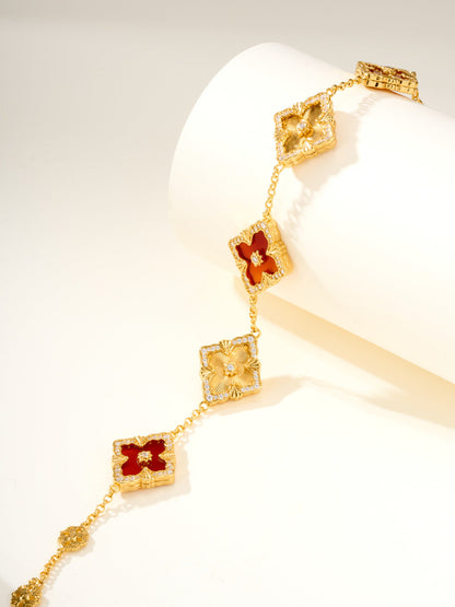 [⭐Mirelle]B.C.L ENAMELED Five-Flower Bracelet（Various Colors) BIG SIZE