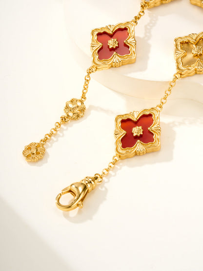 [⭐Mirelle]B.C.L ENAMELED Five-Flower Bracelet（Various Colors) BIG SIZE
