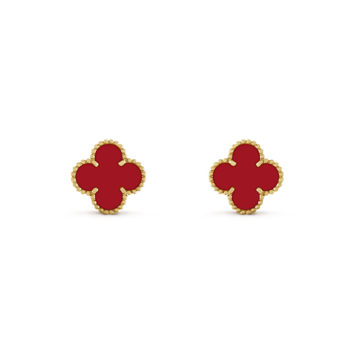 [⭐Mirelle]CLOVER MINI 9.5MM CARNELIAN EARRINGS