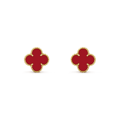 [⭐Mirelle]CLOVER MINI 9.5MM CARNELIAN EARRINGS