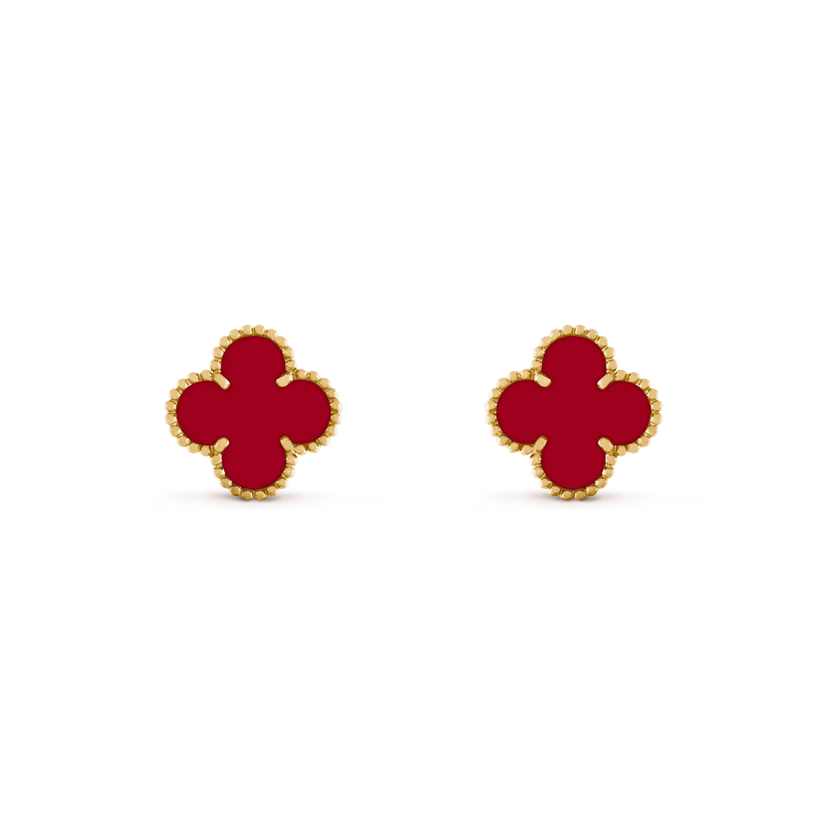[⭐Mirelle]CLOVER MEDIUM 1 MOTIFS CARNELIAN  EARRINGS