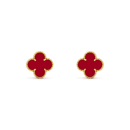 [⭐Mirelle]CLOVER MEDIUM 1 MOTIFS CARNELIAN  EARRINGS