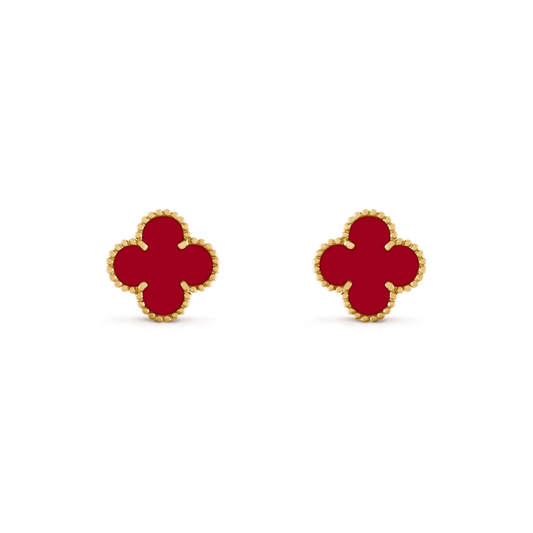 [⭐Mirelle]CLOVER MEDIUM 1 MOTIFS CARNELIAN  EARRINGS