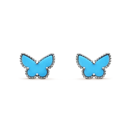 [⭐Mirelle]BUTTERFLY TURQUOISE EARRINGS SILVER