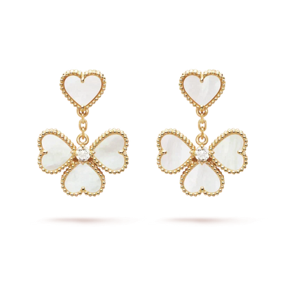 [⭐Mirelle]CLOVER SWEET WHITE MOP EARRINGS