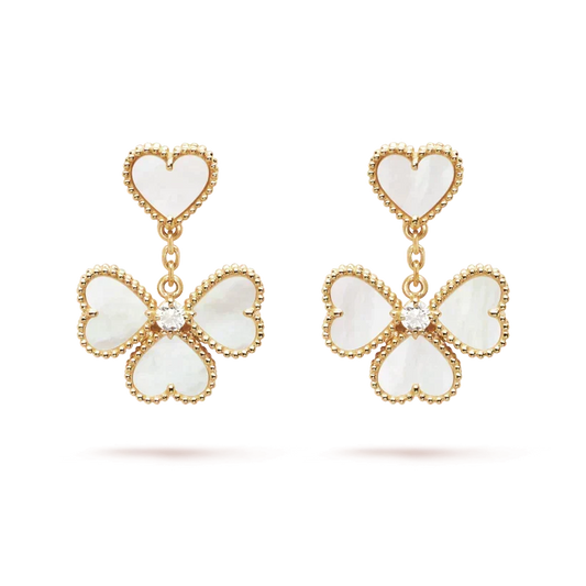 [⭐Mirelle]CLOVER SWEET WHITE MOP EARRINGS