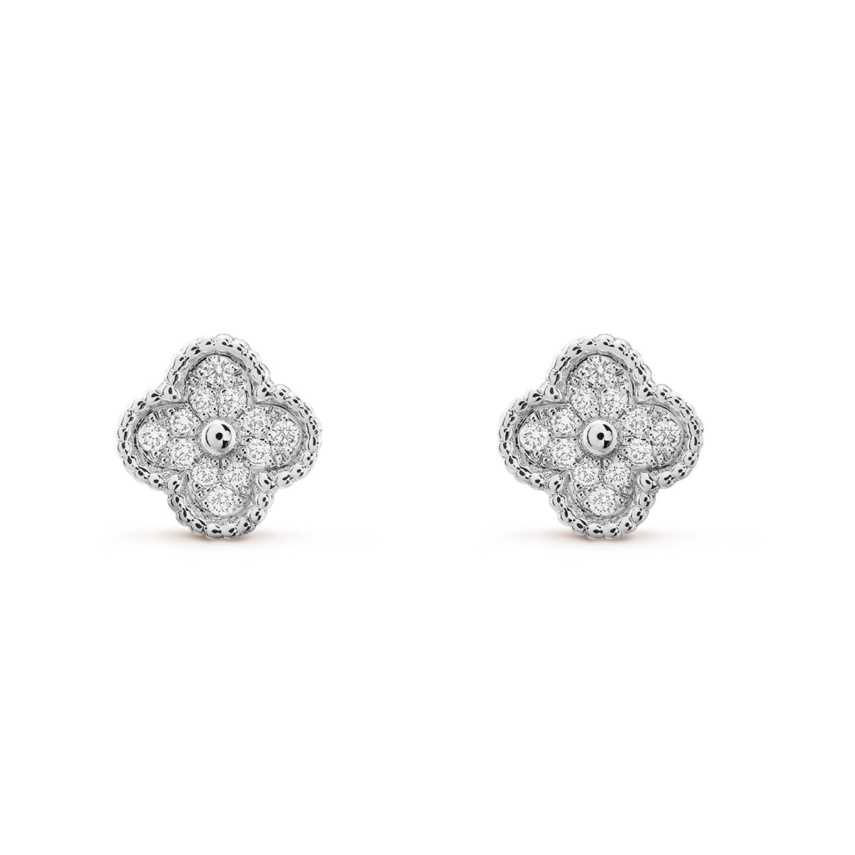 [⭐Mirelle]CLOVER MINI DIAMOND STUD EARRINGS