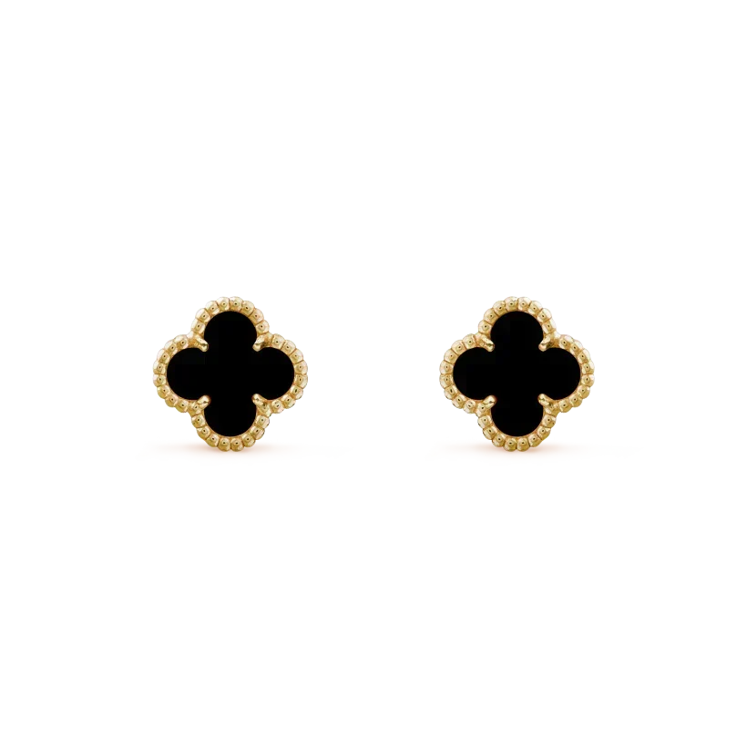 [⭐Mirelle]CLOVER MINI 9.5MM BLACK MOP EARRINGS