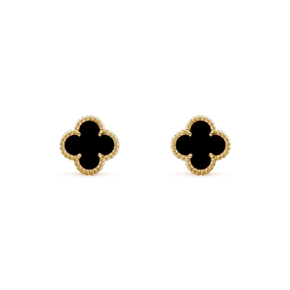 [⭐Mirelle]CLOVER MINI 9.5MM BLACK MOP EARRINGS